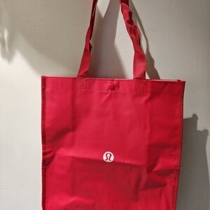 Lululemon Athletica Bold Red Tote With logo